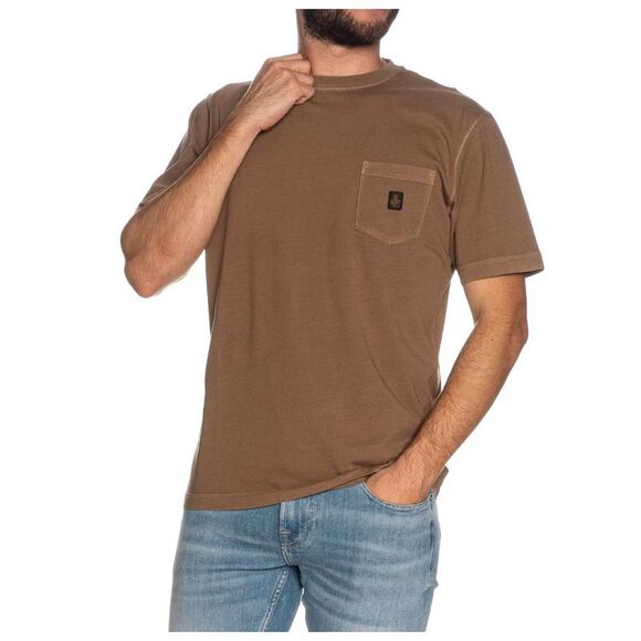 Refrigiwear Brown Cotton Men's T-Shirt - Picture 3 of 4